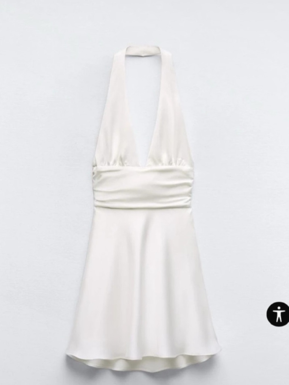 ZARA White Halter Mini Dress Size S - NWT